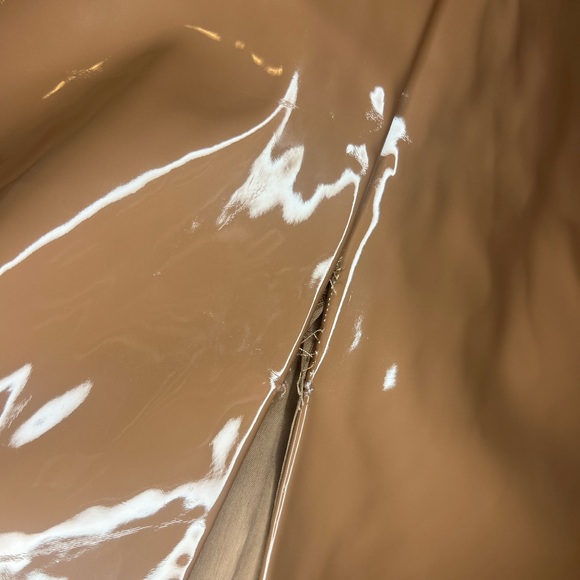 Sunday in Brooklyn Faux Leather Bronze Midi Skirt Sz S - Picture 7 of 9